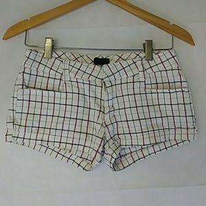 Hurley plaid check stretch cotton shorts sz 1